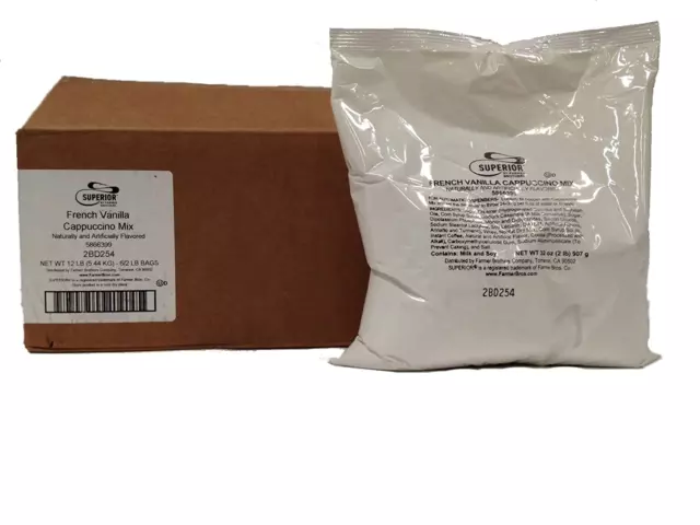 Superior,Light Roast French Vanilla Cappuccino Mix (6 Bags/2 Lbs Each)