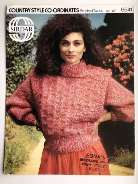 Sirdar Vintage Knitting Pattern No 6541 Lady’s Sweater DK  32”- 40”