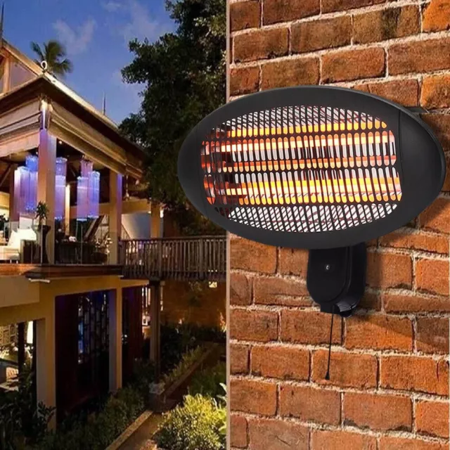 Patio Ceiling Heater Hanging Indoor Tent Halogen Outdoor Electric Wall Mount 2kW