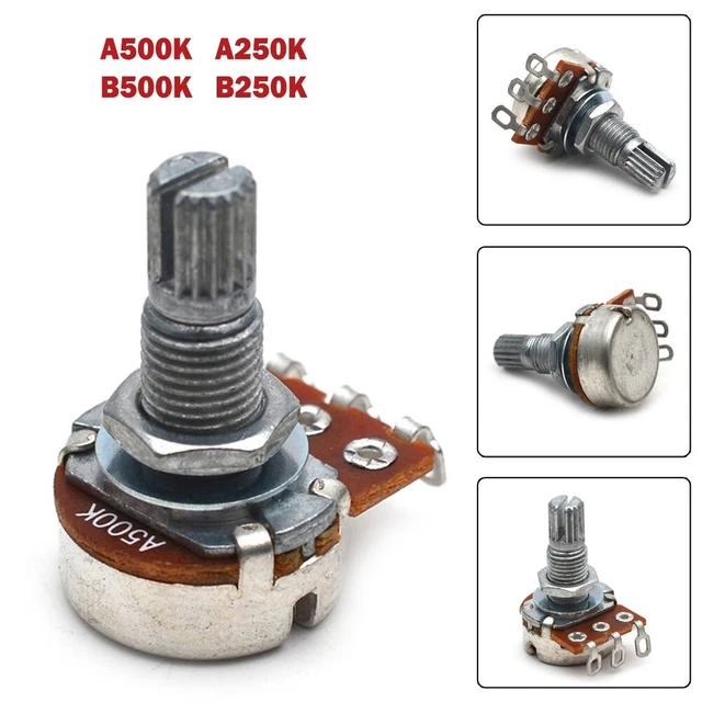 Guitar Potentiometer 18mm Pots Shaft Length A250,B250,A500,B500K Volume Or Tone