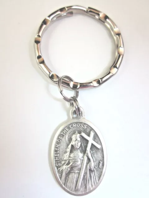 St Helen of the Cross ( Elena ) Medal Italy Key Ring Gift Box & Prayer Card