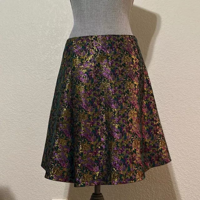 3.1 Phillip Lim single Pleat Floral Jacquard A line Skirt Sz 8