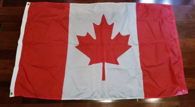 Canada Flag Banner 36x58 Red White Maple Leaf Sports Soccer Boat Ship Grommets