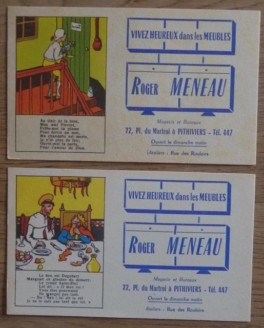 BUVARD - ROGER MENEAU - Pl DU MARTROI À PITHIVIERS 45 - ROI DAGOBERT - PIERROT -