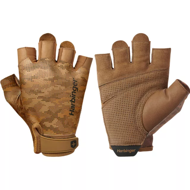 Harbinger Unisex Pro Weight Lifting Gloves - Tan Camo Harbinger Unisex Pro Weight Lifting Gloves - Tan Camo