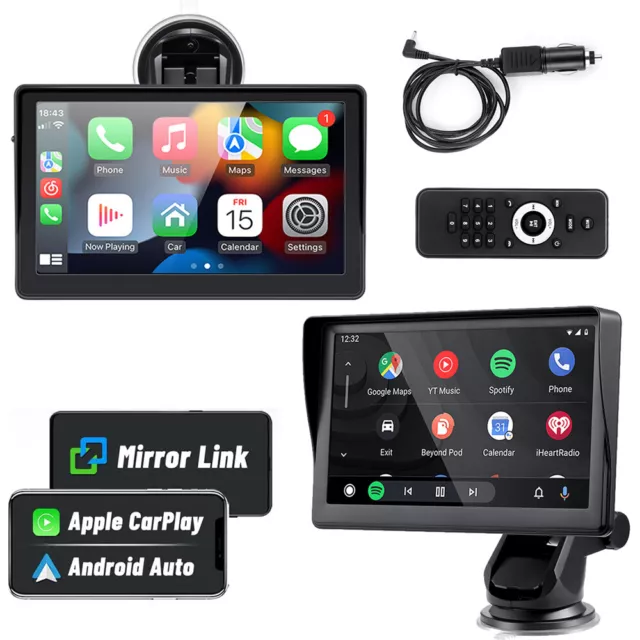 7'' Touch Screen Car Stereo with Apple Carplay & Android Auto Radio MP5 Player