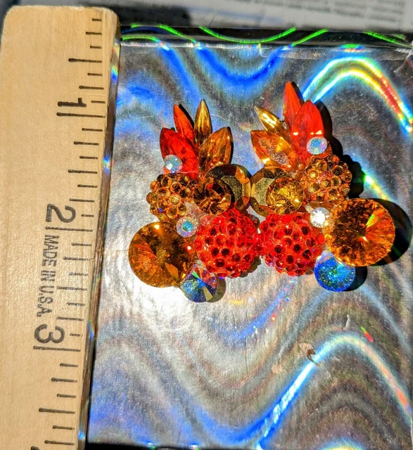 Ballroom Dance Jewelry Clip on Earrings Crystal.  Brilliant on the dancefloor.