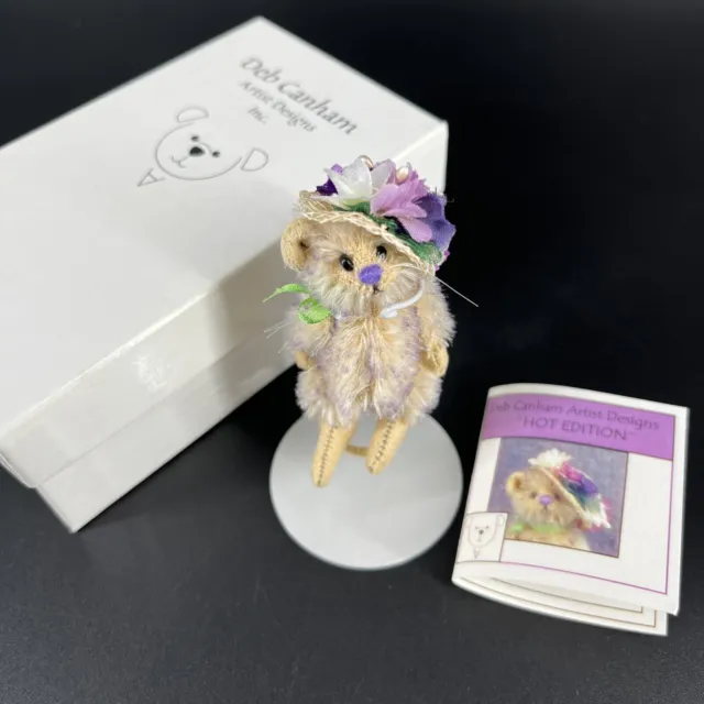 DEB CANHAM Artist Designs LITTLE MISS PROPER. 2.75" LE Mohair mouse HOT EDITION