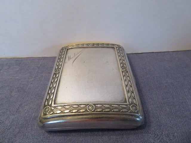 ANCIEN ÉTUIT À cigarette ou autre en argent massif 1 er titre 136 gr EUR 370,00 - PicClick FR