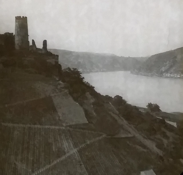 Fürstenberg Castle (Rheindiebach), Rhine, Germany, Magic Lantern Glass Slide