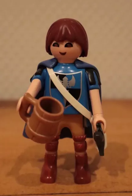 Playmobil Ritter Blau Mittelalter Knights Wappen Axt Umhang Ritterburg Wache Fun