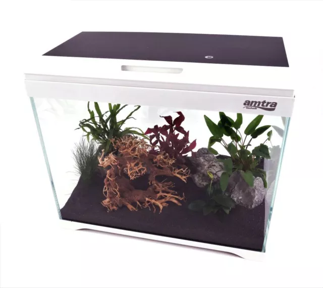 Nano Aquarium Moderne Réservoir 40 Complet LED Éclairage Filtre Intérieur