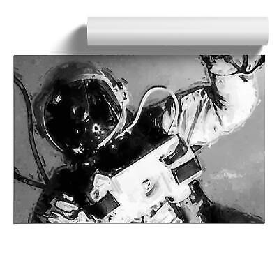 Un astronauta in assenza di gravità in astratto Wall Art POSTER stampati