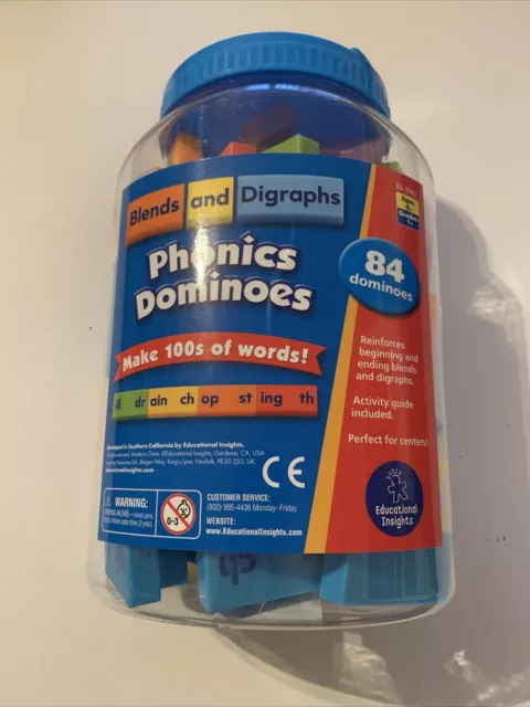 Phonics Dominoes Educational Insights Blends Digraphs 84 Dominos