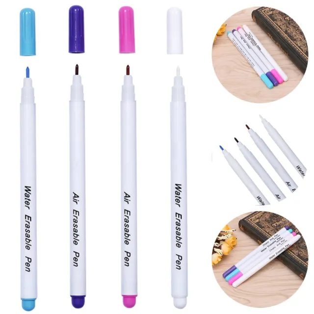 Kit de bolígrafos solubles en agua de punto de cruz y sastre 4 bolígrafos para marcado temporal