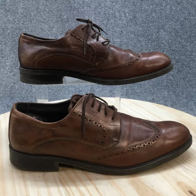 Alfani Shoes Mens 13 M Dorian Wingtip Oxford Dress WPL 8046 Brown Leather