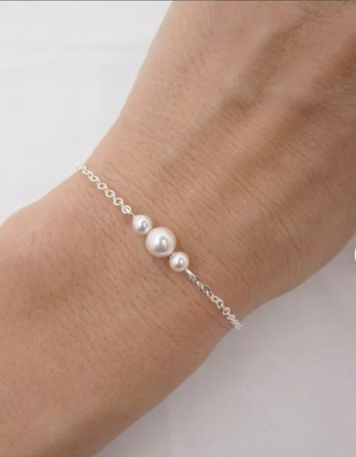 Bracelet perle de mariée mariage demoiselles d'honneur mère de mariée cadeau bijoux