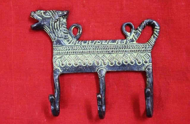 Safety Dog Shape Clothe Hanger Vintage Style Handmade Brass Towel Hat Key Hanger