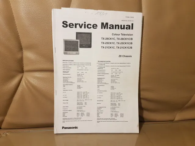 Panasonic TX 28CK1C / TX 25CK1C / TX 21CK1C C/B manuale manuale