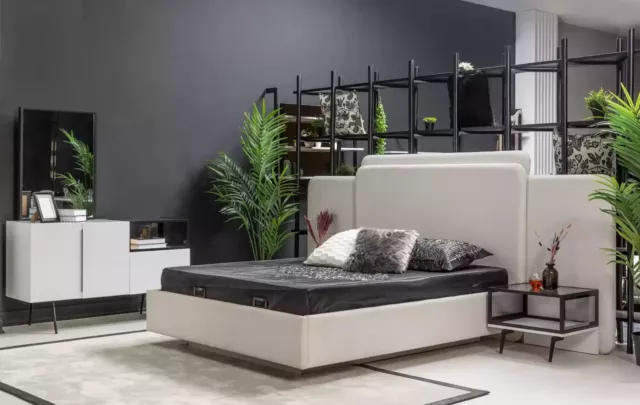 Dormitorio Cama 2x Mesitas de noche Lujo Cómoda Set Diseño Muebles 5tl.