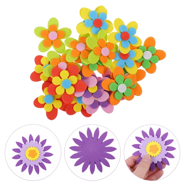 81 Piezas Exquisitas Formas de Flores Pegatinas Autoadhesivas EVA Crafts Pegatinas