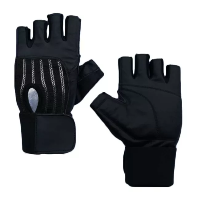 Gym Workout Best Weight Lifting Body Building Fitness Training Gloves with Strap