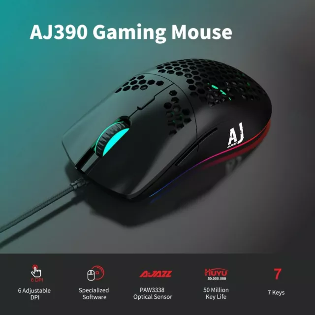 Mouse Ajazz - Gaming FPS - Valorant Fortnite - 16000 DPI 7keys tasti regolabili