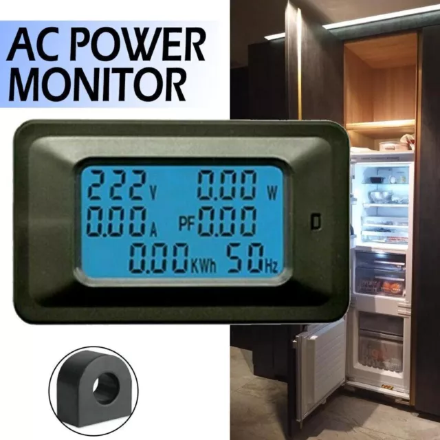 100A AC LCD Digital Volt Watt Power  Voltage Meter Monitor KWh Voltmeter Ammeter