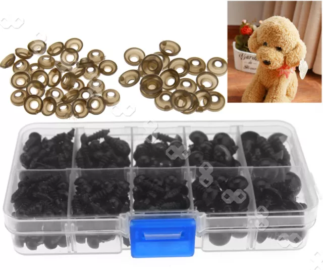 240pcs Plastic Safety Toy Screw Eyes Kit for Teddy Bear Doll Animal Making Craft