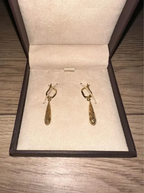 Carissima Gold - Drop Earrings - 9ct Yellow Gold Jewellery 2