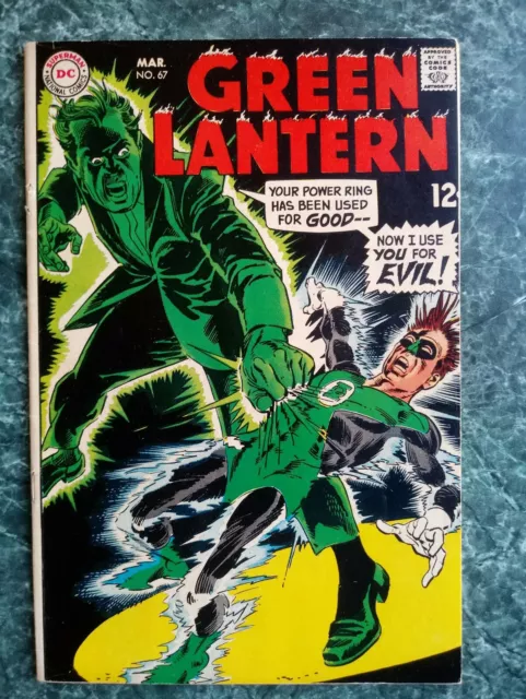 GREEN LANTERN #67 VG- 3.5 KEY! 1st App of Rori Dag! (1969 DC COMICS) Silver Age