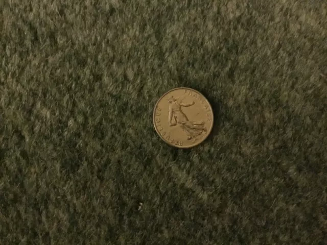 FRANCE 1987  1/2 FRANC FRENCH COIN silver