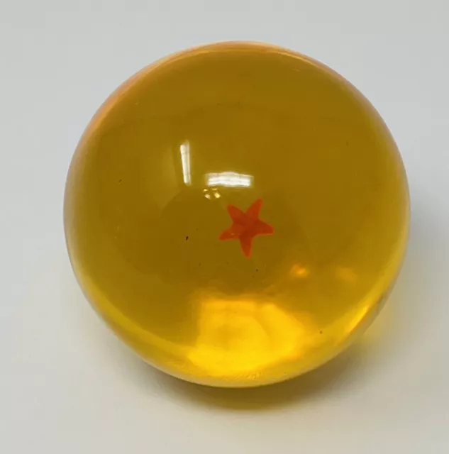 Dragonball Z Dragon Ball 1-Star Crystal Resin ORANGE CRYSTAL BALL 1.75" - 2003