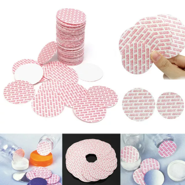 100Pcs Press & Seal Cap Liners Jar Bottle Foam Safety Tamper Seals 20/24/28/38mm