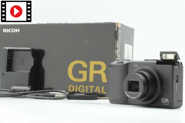 ⏯[MINT in Box 2470 Shots] RICOH GR DIGITAL IV 10.4 MP Black Compact Camera JAPAN