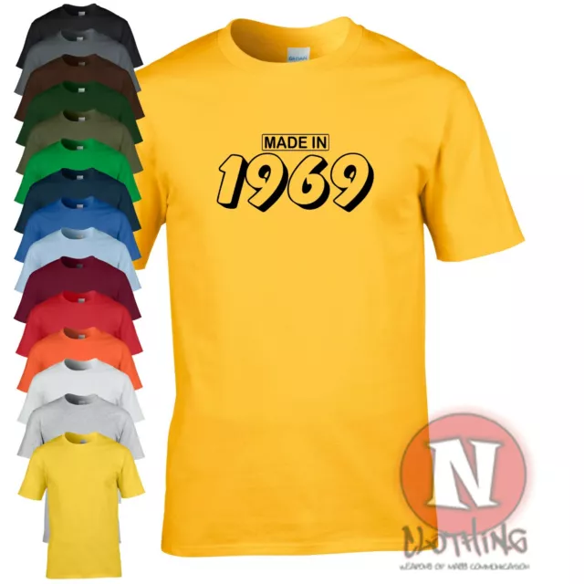 Hecho En 1969 Camiseta Celebración de Cumpleaños Regalo Fiesta Divertido