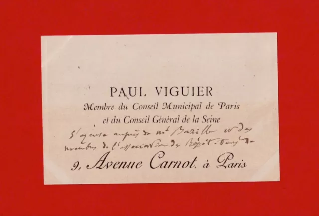 Au60-Carte De Visite-Paul Viguier-Homme Politique-[Lycée Louis Le Grand]-1896