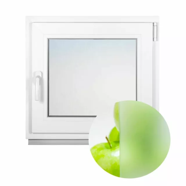 Ventana de plástico ventana de sótano ventana baño Satinato 2 veces Premium