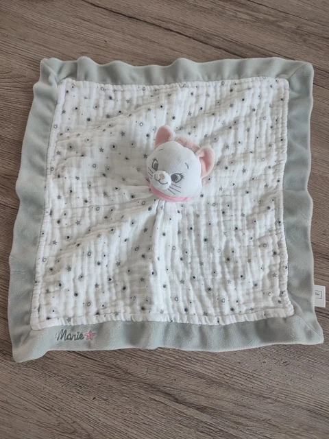 Doudou Chat Marie Les Aristochats blanc rose gris Disney Baby Simba Nicotoy