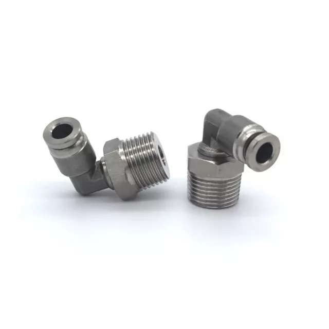 SMC KGL06-01 Stainless Steel 303 Elbow with Sealant 6mm Tube OD x 1/8" BSPT