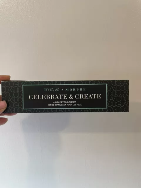 Morphe X Douglas Celebrate & Create 4-teiliges Augenbürsten-Set - Make-up-Bürsten brandneu in Verpackung