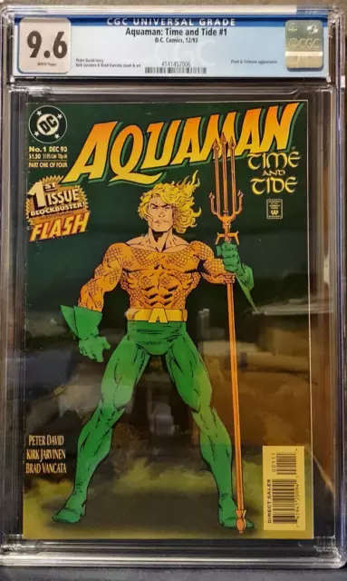 Aquaman: Time and Tide 1  CGC 9.6 NM+  W/ PAGES  N/CASE