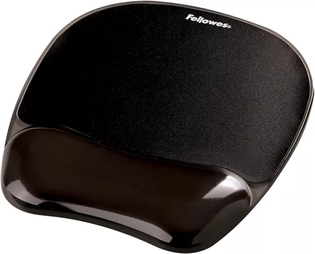 Fellowes Tapis de souris repose poignet Crystal Gel, tapis de souris ergonomique