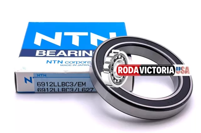 NTN JAPAN 6912 LLB C3 BEARING RUBBER SEALED 60x85x13 mm 61912 2RS 6912LLU