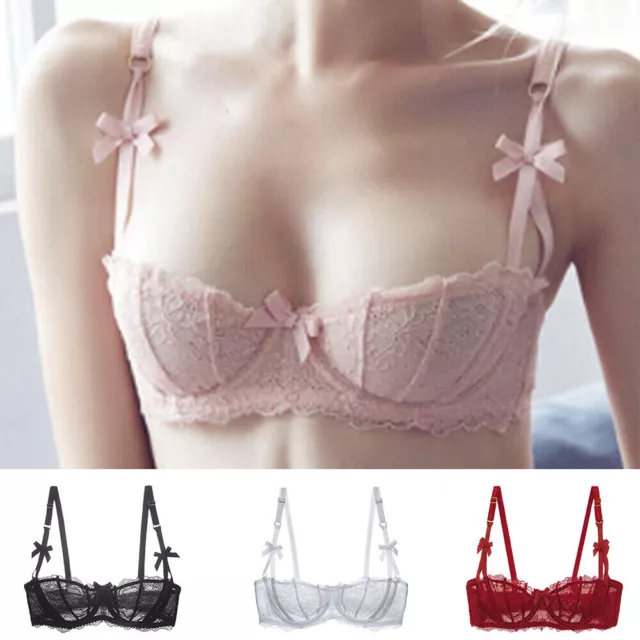 Lace See Through Bras Breathable Womens Bra Sexy Lingerie Unpadded  Brassiere BHS