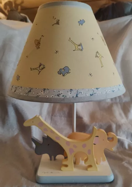 Vintage Carters John Lennon Real Love Nursery Lamp Giraffe Elephant Rhino