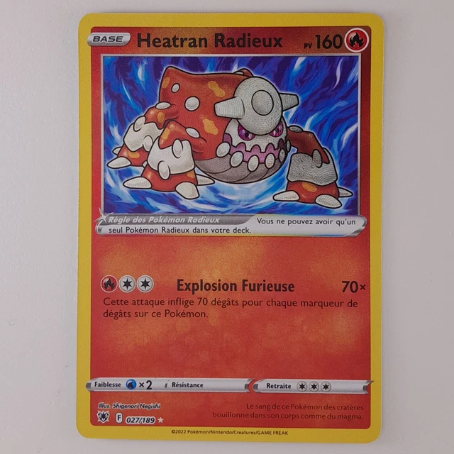 CARTE POKÉMON HEATRAN Radieux 027/189 - EB10 Astres Radieux EUR 2,00 - FR CARTE POKÉMON HEATRAN Radieux 027/189 - EB10 Astres Radieux EUR 2,00 - FR