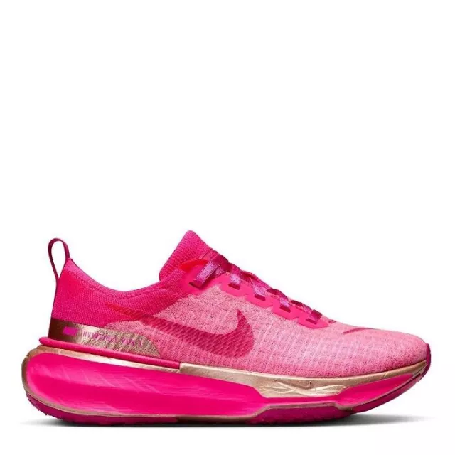 womens nike zoomX invincible 3 flyknit running shoes pink size uk 4 eu 37.5 #Z8