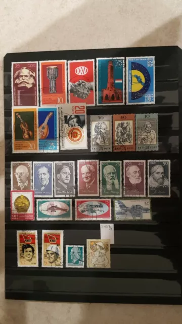 S137   DDR/RDA beau lot de timbres en vrac entre YT 1300 et 1400  Voir photos 