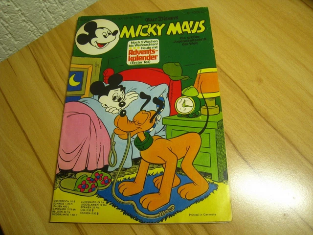 Micky Maus 1974 Nr.47 Mit Beilage Advents-Kalender